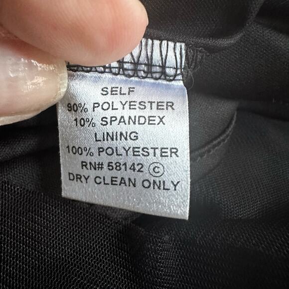 NEW London Times Black Empire Mini Dress Mesh Goth Witchy Coquette Flirty Y2K - Picture 9 of 10